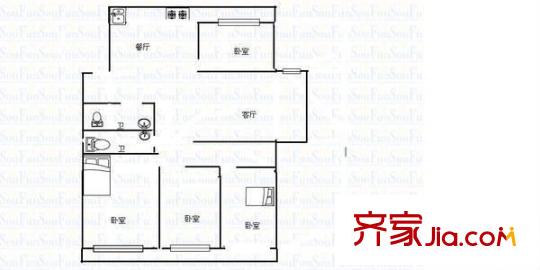 東旭小區(qū) 4室 戶型圖