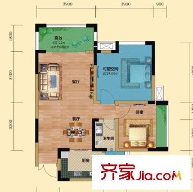 花橋二村戶型圖2室2廳 戶型圖 2室2廳