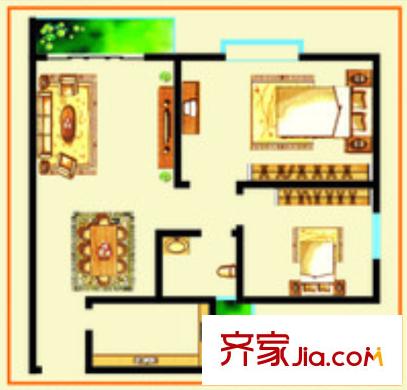 陽(yáng)光花園戶型圖二室二廳 戶型圖 2室2廳