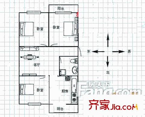 長風(fēng)家園戶型圖長風(fēng)11 3室2廳1衛(wèi)1廚