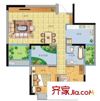 云鶴小區(qū)戶型圖二室二廳 戶型圖 2室2廳