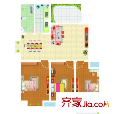 云鶴小區(qū)戶型圖三室二廳 戶型圖 3室2廳