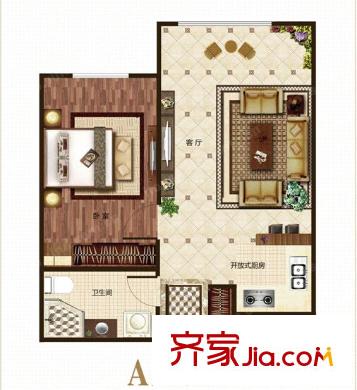 東亭小區(qū)戶型圖一室二廳 戶型圖 1室2廳