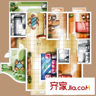 新華家園戶型圖2室2廳 戶型圖 2室2廳