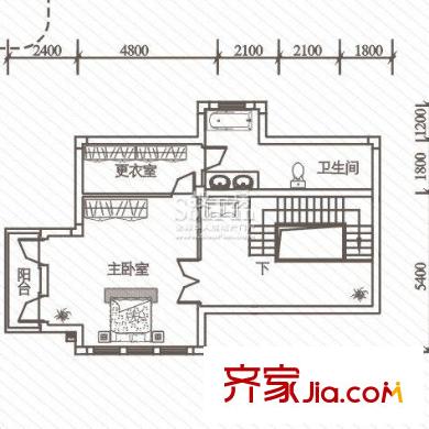 未來海岸戶型圖一期V9三層 5室4廳3衛(wèi)2廚