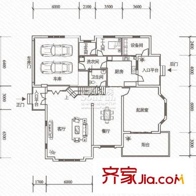 未來海岸戶型圖一期V10一層 5室4廳3衛(wèi)2廚