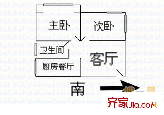 25公司社區(qū) 2室 戶型圖