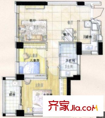 萬景國際 1室 戶型圖