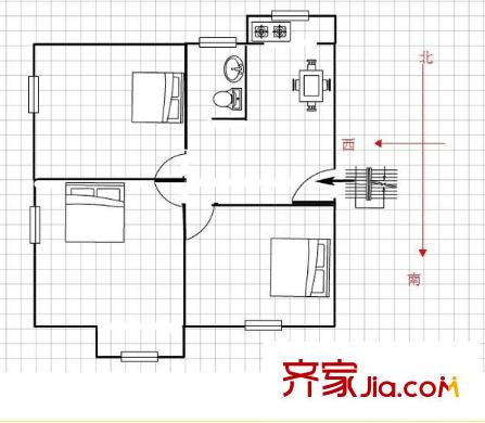 移村8號 3室 戶型圖