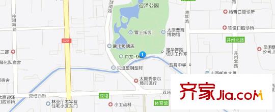 迎澤公園南門電信宿舍交通圖太原  