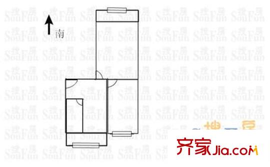 迎澤公園南門電信宿舍戶型圖迎澤公園南門 電信宿舍 2室 戶型圖 2室1廳1衛(wèi)1廚