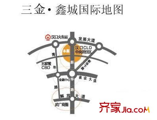 三金鑫城國際交通圖