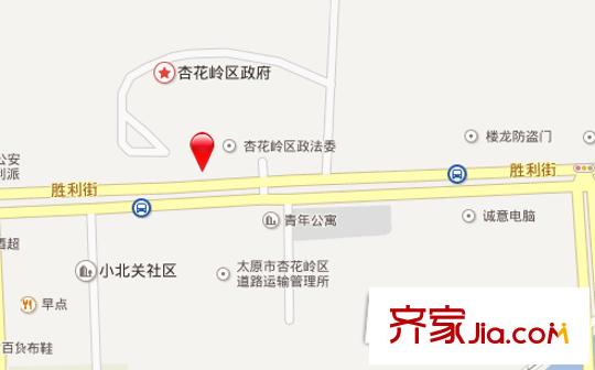杏花嶺區(qū)委宿舍交通圖太原  