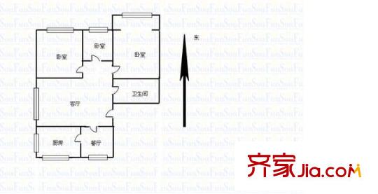 信投小區(qū) 3室 戶型圖