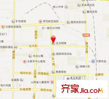 小北門稅務(wù)局宿舍交通圖太原  