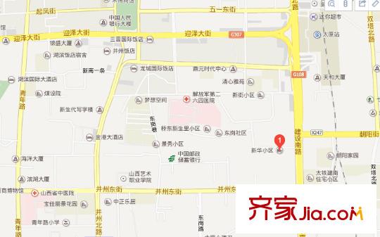 新華小區(qū)交通圖太原  