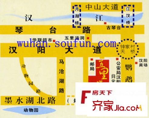 五里漢城交通圖