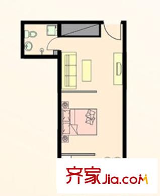 欣中富麗城戶型圖一室一廳一廚一衛(wèi)41 1室1廳1衛(wèi)1廚