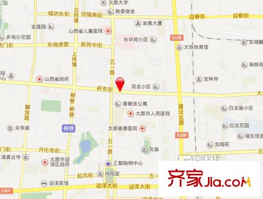 五龍口危改小區(qū)交通圖太原  