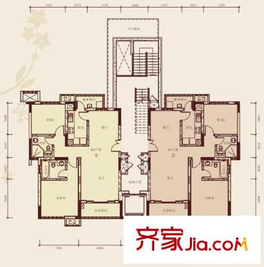 武漢天地御江苑戶型圖二期t832 2室2廳2衛(wèi)