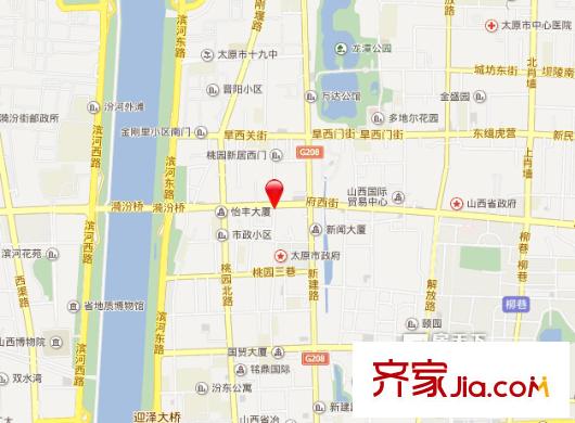 桃園北路東社區(qū)交通圖太原  