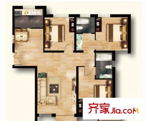 首義小區(qū)戶型圖三室二廳 戶型圖 3室2廳