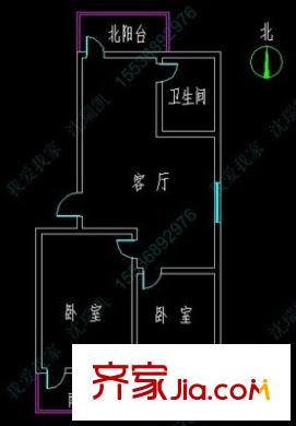 桃園小區(qū) 2室 戶型圖