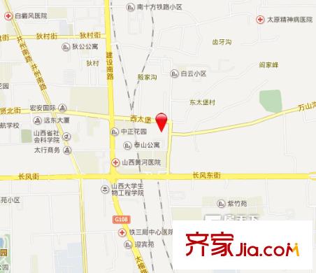 太郵東太堡小區(qū)交通圖太原  