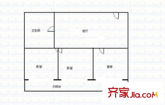 泰和苑 2室 戶型圖