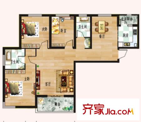 南湖成功花園戶型圖2室2廳 戶型圖 2室2廳2衛(wèi)1廚