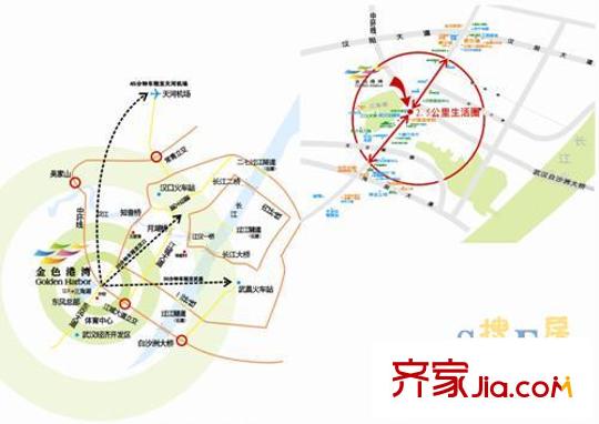 金色港灣四期交通圖區(qū)位圖