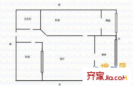 銅鑼灣廣場 2室 戶型圖