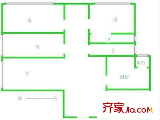 融科天城二期 4室 戶型圖