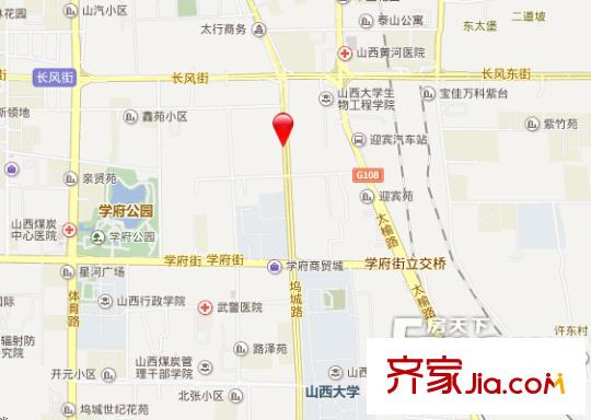 山西建筑學院交通圖太原  