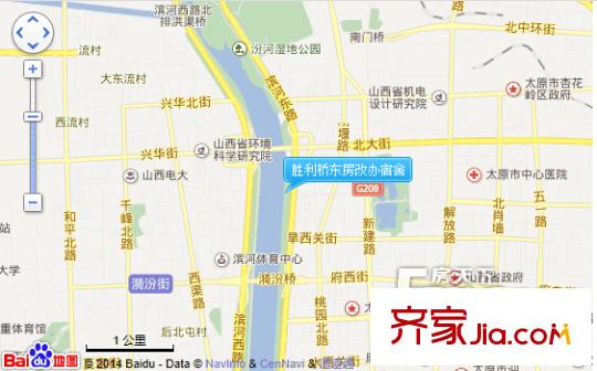 勝利橋東房改辦宿舍交通圖太原  