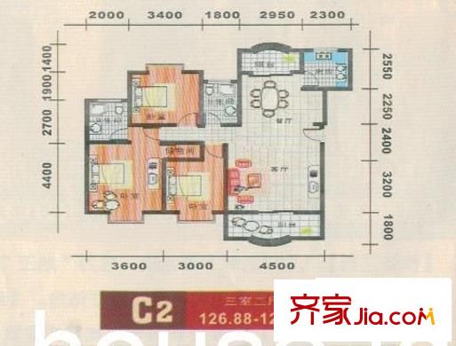 東立國際 3室 戶型圖