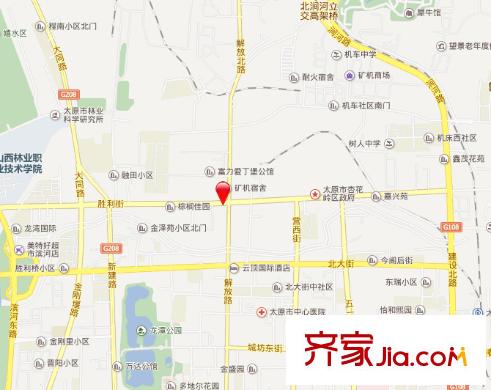 山西省機(jī)電設(shè)計(jì)研究院宿舍交通圖太原  