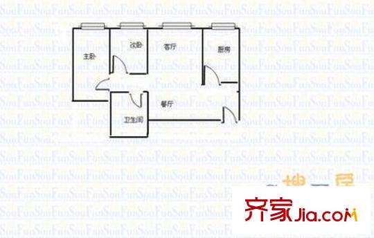 親賢百萬莊園 2室 戶型圖