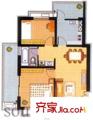 華清園 2室 戶型圖