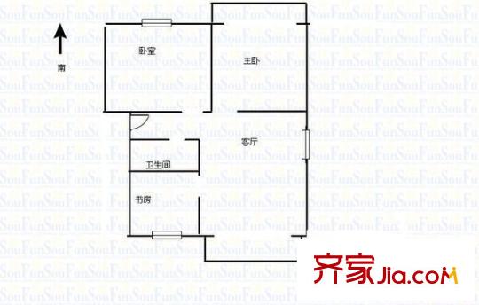 青年路三社區(qū) 3室 戶型圖