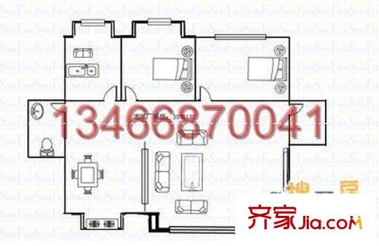 農(nóng)行小區(qū) 3室 戶型圖