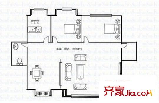 農(nóng)行小區(qū) 3室 戶型圖