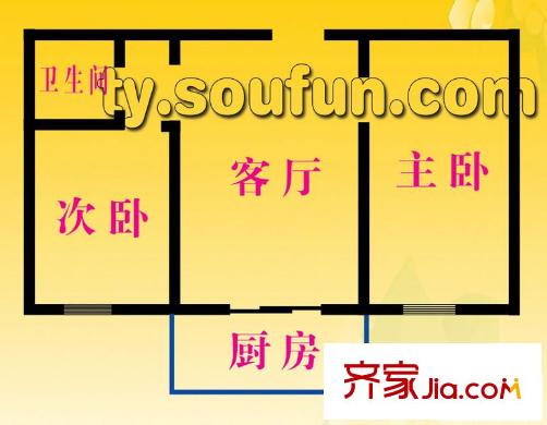 茂園小區(qū)戶型圖B戶型 2室1廳1衛(wèi)