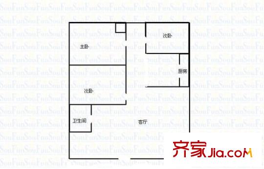 良園 3室 戶型圖