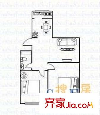 龍頭公寓 2室 戶型圖