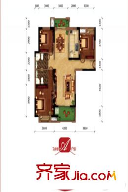 觀瀾外校城7號樓A戶型 3室2廳2衛(wèi)