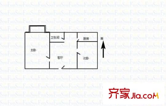 礦機西苑 2室 戶型圖