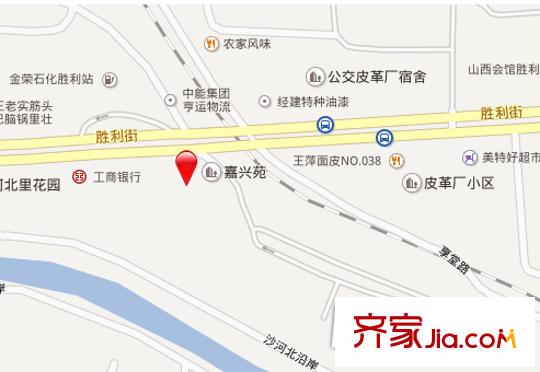 嘉興苑別墅區(qū)交通圖太原  