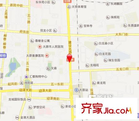 建設(shè)北路39號院交通圖太原  