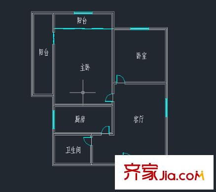 武泰閘花園 2室 戶型圖